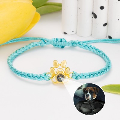 Personalized Pet Memorial Photo Projection Bracelet For Pet Lovers