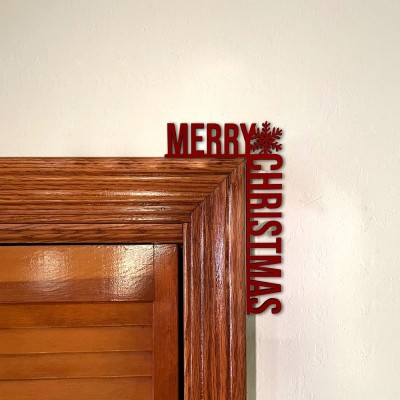 Merry Christmas Door Topper Holiday Home Decor